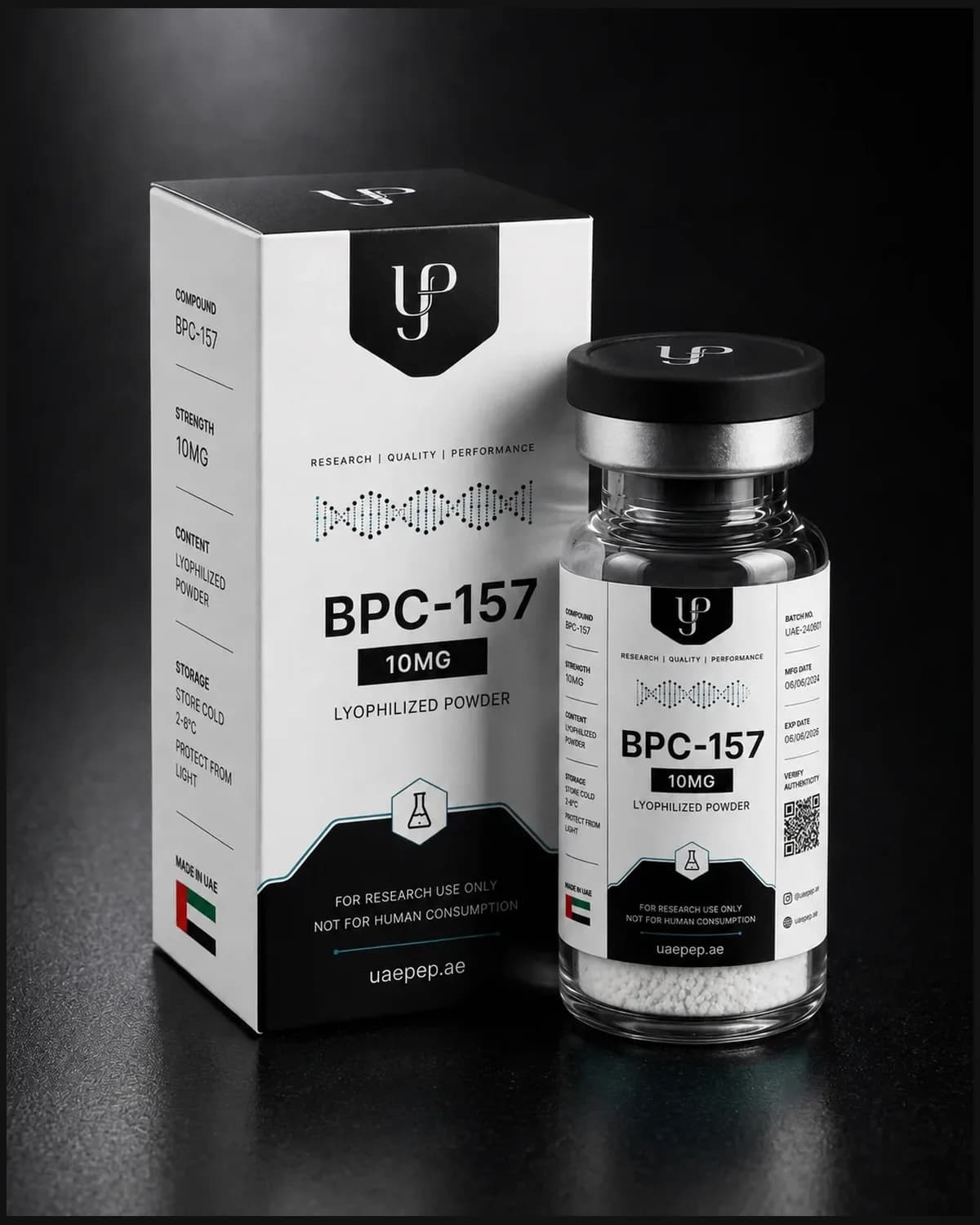 UAEPEP BPC-157 research peptide packaging